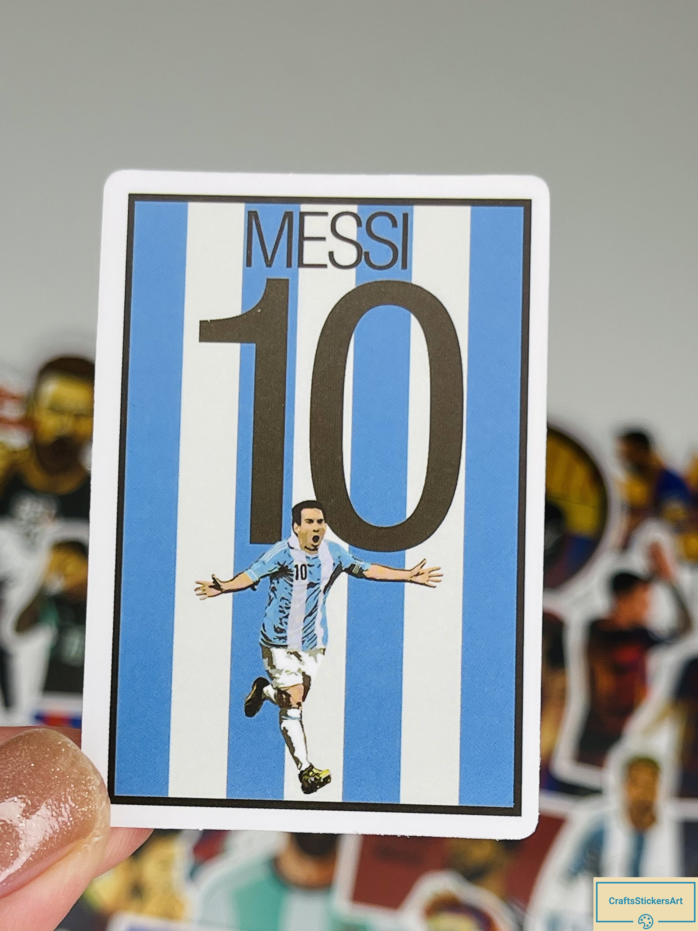 MESSI Stickers, Argentine Soccer Player Cute Stickers, Kawaii Sticker ...