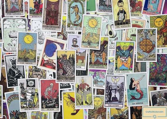 Tarot Card Stickers, Vinyl Stickers, 10-50 Pcs Random pack, FREE Shipping laptop stickers, Anime Sticker, waterproof, Hydro flask