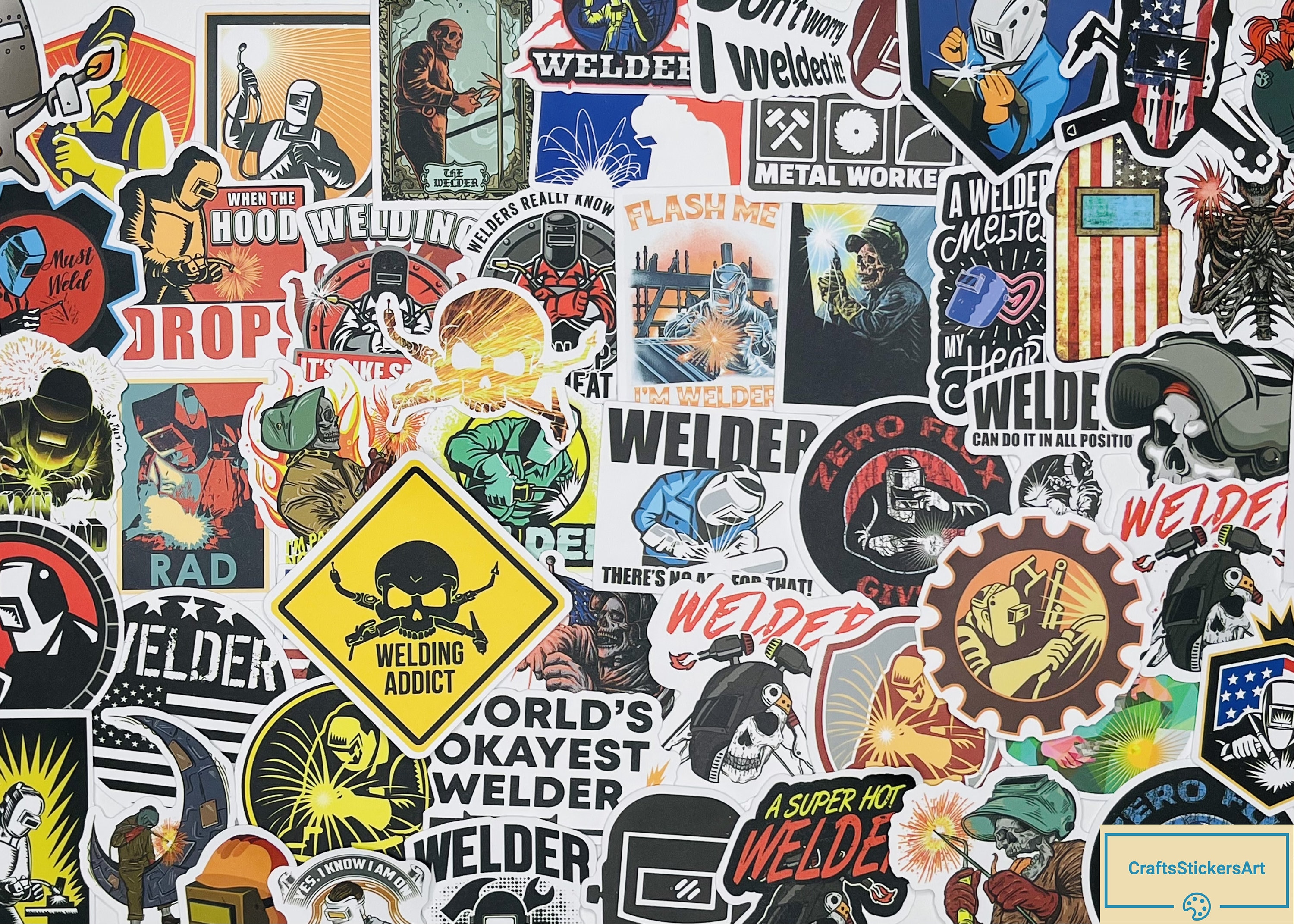 Weld Sticker WELDING, Welder Stickers, Vinyl Stickers, 10-50 Pcs Random Pack, FREE ...