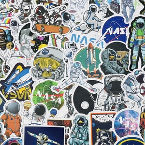 ASTRONAUT stickers, Space stickers, NASA stickers 10-50 Pcs Random pack, spaceship, car decal, hydro flask waterproof, car decal