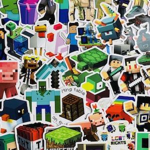 Minecraft Stickers, Vinyl Stickers, 10-50 Pcs Random Pack, FREE ...
