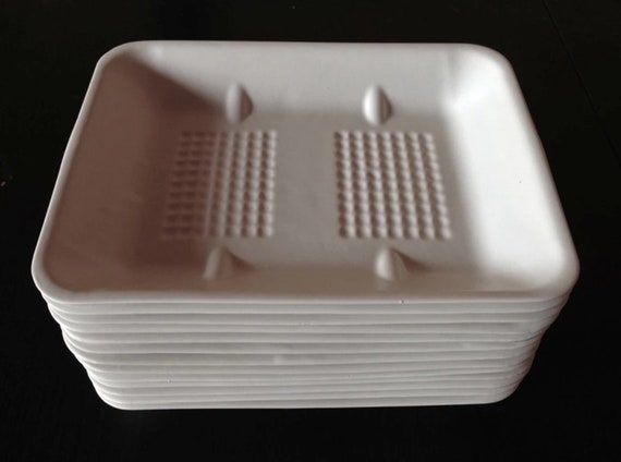 Glazed Porcelain Absolutely-not-supermarket-styrofoam meet Trays  rectangular 