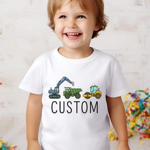Personalized Construction Shirt | Truck Kids Shirt | Dump Truck Tee | Toddler Boys Shirt | Equipment Shirt | Construction Birthday Tee