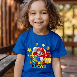Super Mario Birthday Shirt | Mario Birthday Party T-Shirt | Personalized Mario Family Shirt | Super Mario Shirt |Super Birthday Boy Shirt