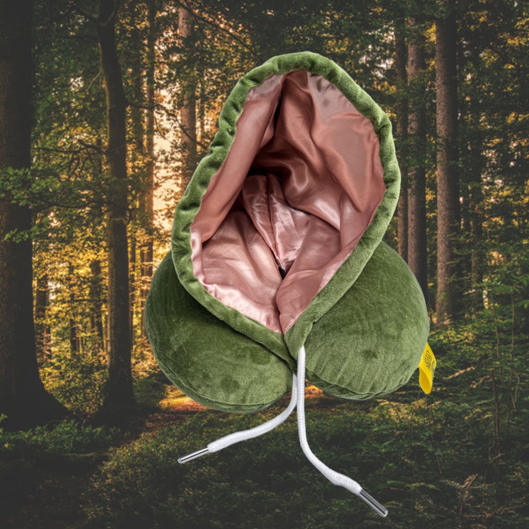 Luxury Travel Neck Pillow Premium Satin Comfort GREEN Global Citizen