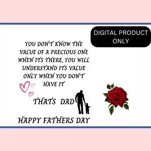 Printable Greeting card, Greeting Card Wishes, Father&#39;s Day Greeting card, Father Day wishes card
