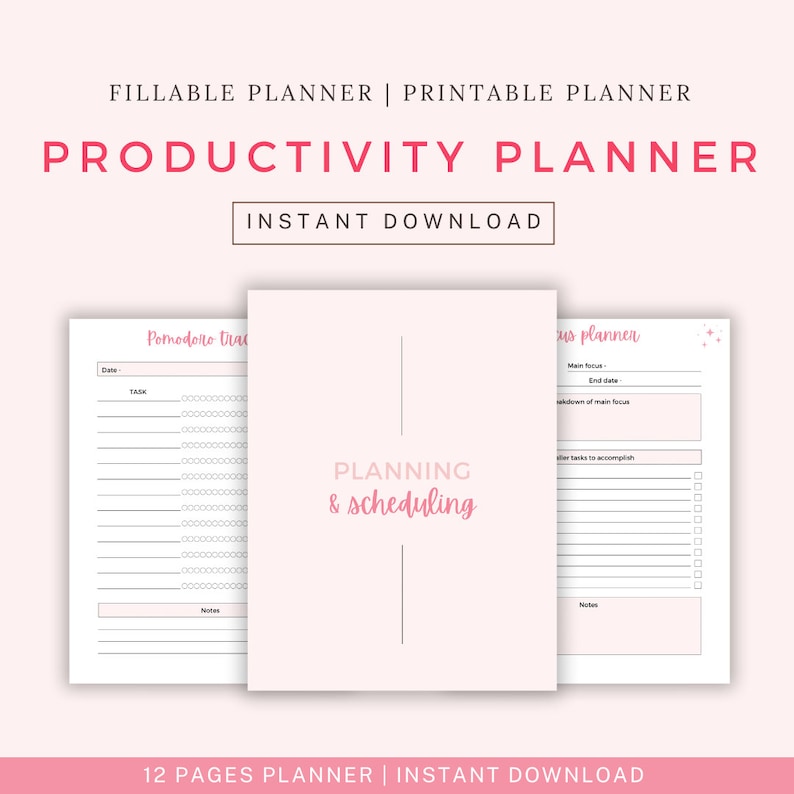 Productivity Planner Printable Ultimate Life Journal Binder Daily ...