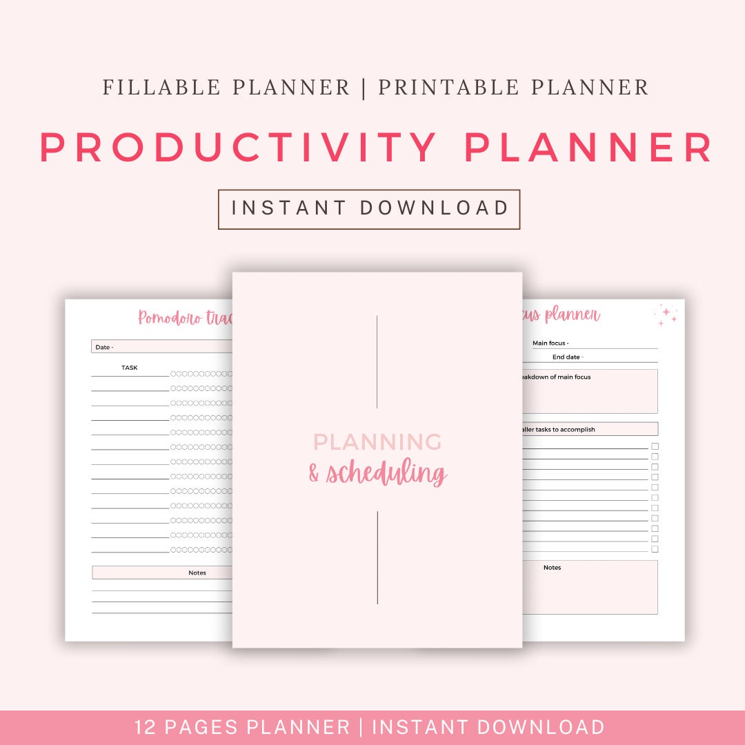 Productivity Planner Printable Ultimate Life Journal Binder Daily ...