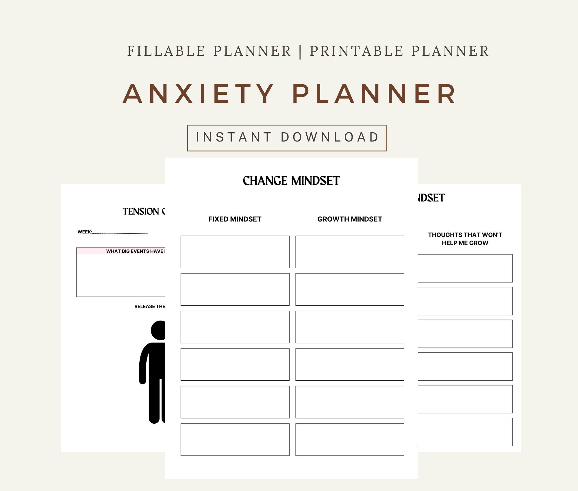 Anxiety Planner Printable Anxiety Journal Printable Etsy Anxiety Planner Printable Anxiety Journal Printable Etsy