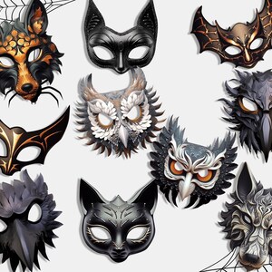 Adult's Cat Masks with Tattoos Rainbow | Halloween Express