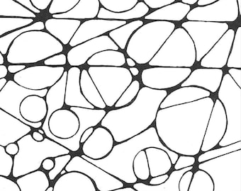 abstract circles coloring page