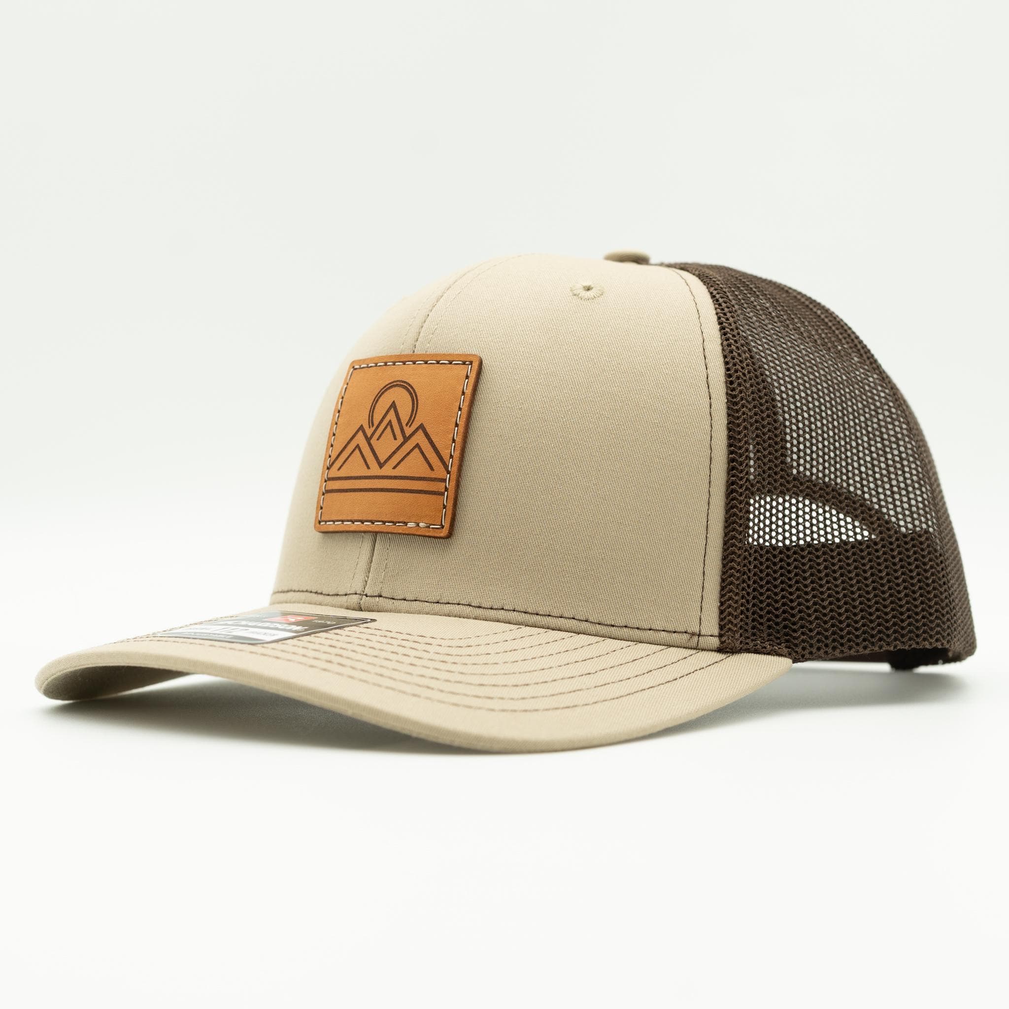 Sewn Leather Patch Hat, Richardson 112 Trucker, Mesh Back 