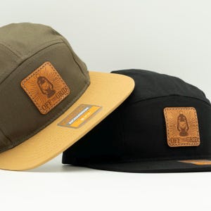 Camping Hiking Hat - Off The Grid Leather Patch, Richardson 217, Adventure, Outdoor Lifestyle, 5 Panel Cap, Bushcraft, Trail Gear