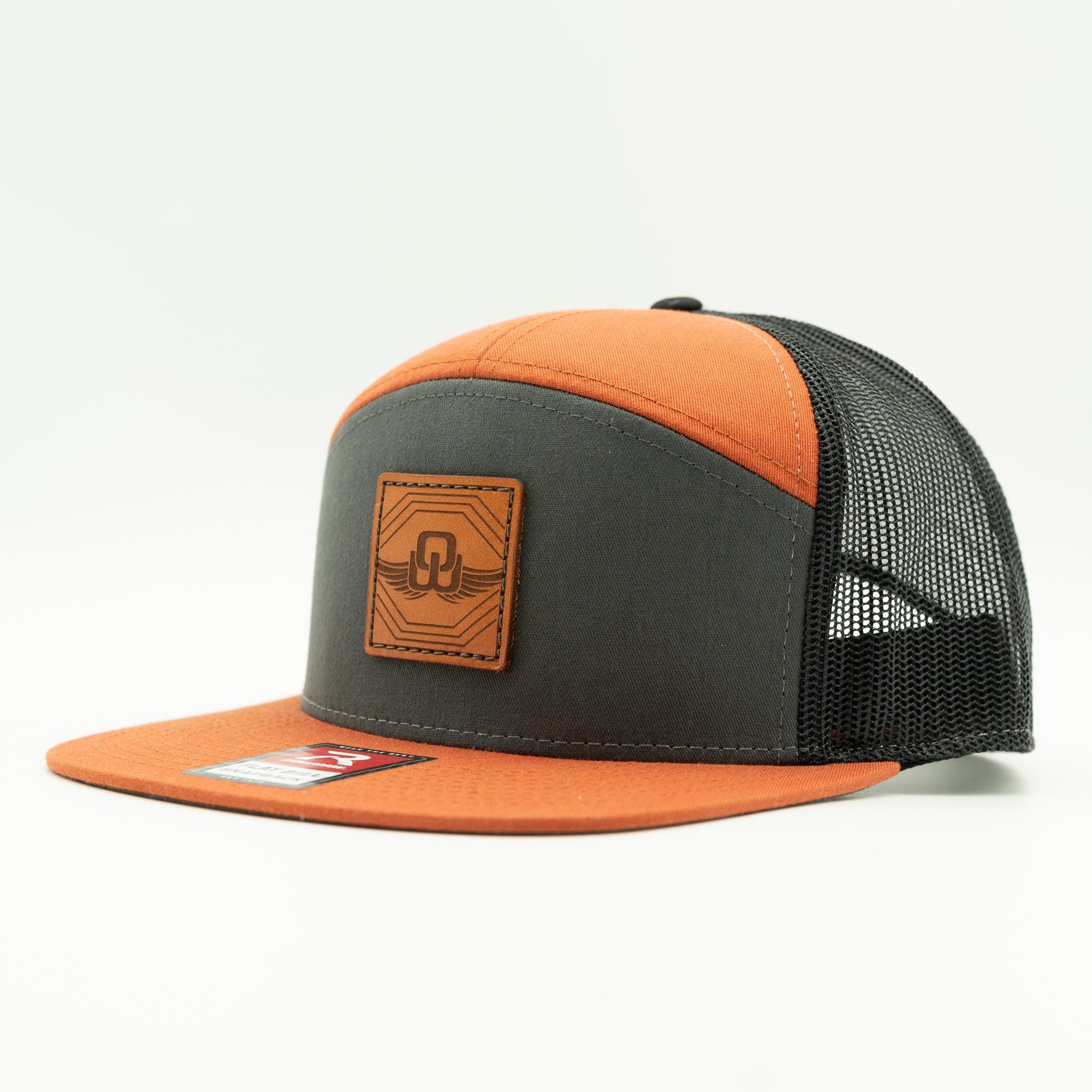 Mack Trucks Bulldog Patch Hat | Richardson 168 7 Panel Flat Bill Trucker Custom Custom Patch Richardson 168 7-Panel Trucker Hat – Star Hats  main image 3