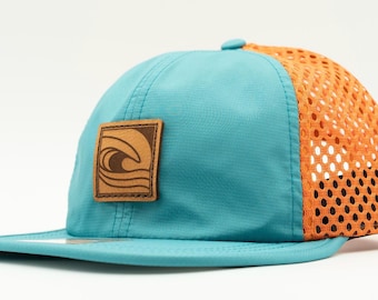 Water-Resistant Beach Hat - Ocean Swell, Richardson 935, Lightweight, Low Profile, Collapsible Flat Bill, Water Adventures, Kayaking, SUP