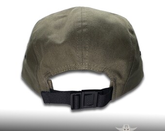 Leather Patch Camper Hat Yupoong 7005 Hat - Wanderlust - Outdoor
