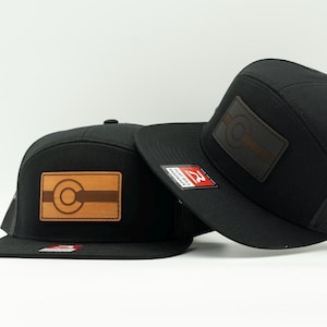 Colorado Flag Trucker Hat - Richardson 168, Sewn Leather Patch in Light Brown or Black - Outdoor Flat Bill Snapback Gear