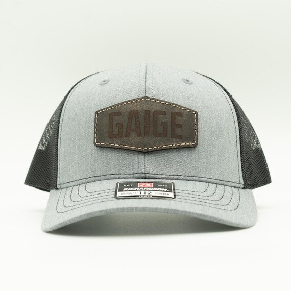 Daddy and Me Hats Custom Name Leather Patch Set Richardson 112