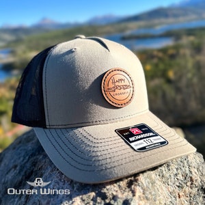 Custom Leather Patch Hat – Your Logo on Richardson 112 or 112FP – Trucker Hat – Adjustable Snapback – Personalized No Minimum