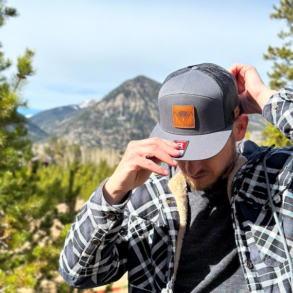 Leather Patch Richardson 168 Hat With Mountain East Laser