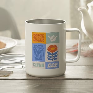 Kauai Insulated Coffee Mug, Kauai Coffee Cup, Unique Kauai Souvenir, Great Kauai Gift, Cool Kauai Keepsake, Good Kauai Hawaii Gift Idea