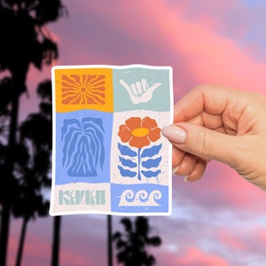 Kauai Vinyl Sticker | Kauai Hawaii Hi | Water Bottle Laptop Car | Die cut Decal Gift Idea