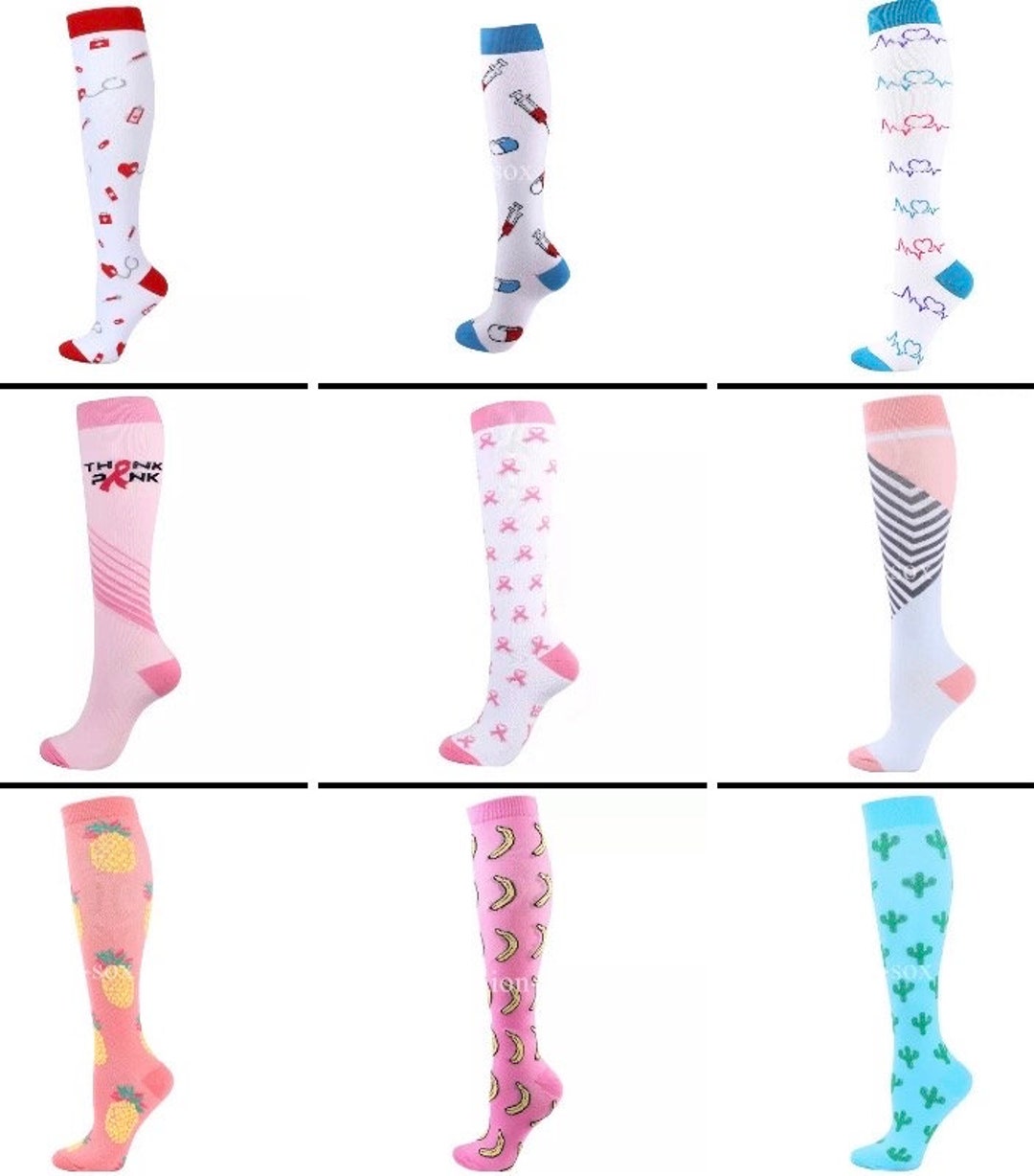 Compression Stockings Pressure Nursing Socks for Edema, Diabetes