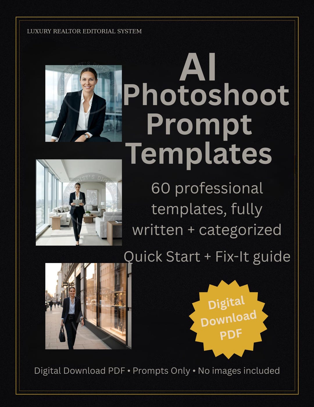 Prompt Realtor Luxury Realtor AI Photo Prompt Templates | 60 Copy & Paste Prompts ...