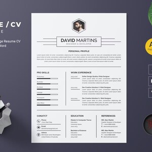 CV TEMPLATE Resume Cover Letter. Professional Resume Template. Minimalist Executive. template free. Resume Template Bundle. Curriculum Vitae