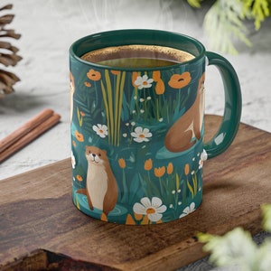 Otter Coffee Mug, Colorful Otter Mug, Gift For Mom, Animal Lovers Coffee Mug, Otter Lovers Mug, Nature Lovers Mug, Aquatic Mug, Mother's Day