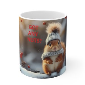 Squirrel Mug, Cute Animal Mug, Cute Squirrel, Nature Lovers Mug, Animal Lovers, Wildlife Lover, Squirrel Looking For Nuts, Cute Squirrel