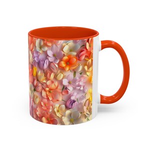 Floral Spring Mugs, Garden Lovers Gift, Gift For Her, Gardeners Gift, Gift For Teacher, Spring Decor, Spring Flowers Mug