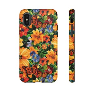 Butterfly Floral Tough Phone Case: iPhone & Galaxy