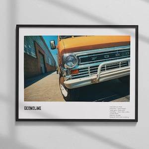Ford Econoline Van Art  -  Vintage Print Poster - Digital Download - Gift Artwork - Office & Home Decor - Classic Car Photograph