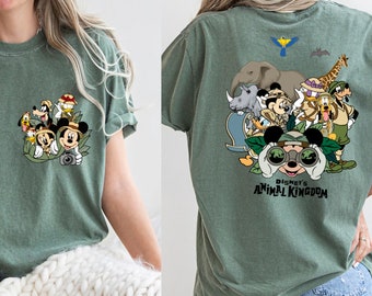 Comfort Colors® Mickey and Friends Safari Shirt, Two-sided Disney Animal Kingdom Shirt, Disney Family Safari Trip Shirt,Animal Kingdom Shirt