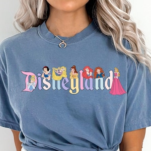 Comfort Colors® Disneyland Princess T-Shirt, Disneyland Girls Trip Shirt, Disney Princess Shirt, Princess Shirt