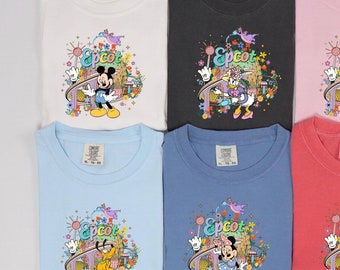 Comfort Colors® Disney Epcot Shirt, Family Matching Shirt, Vintage Disney Shirt, Mickey And Friends Epcot Shirt, Disney Trip Matching Shirt