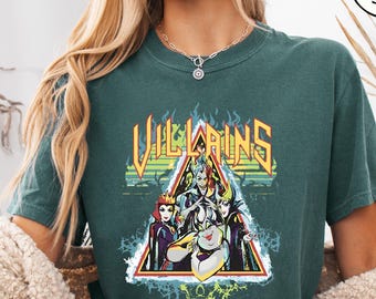 Camiseta de villanos de Disney Comfort Colors®, camiseta retro de villanos, camiseta de la Reina Malvada, camiseta de la Reina Malvada, camiseta de las Brujas Malvadas
