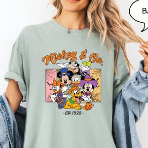 Comfort Colors® Mickey & Co Halloween T-Shirt, Mickey&#39;s Not So Scary Shirt, Disney Halloween Shirt, Halloween Party Shirt
