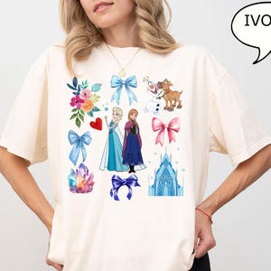 Comfort Colors® Coquette Elsa Shirt, Disney Frozen Elsa Shirt, Elsa And Anna T-Shirt, Frozen Olaf Shirt, Frozen Coquette Shirt