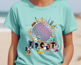 Chemise Comfort Colors® Epcot Since 1982, chemise Epcot World, t-shirt Disney World, chemise Disney Epcot, chemise voyage en famille Disney, voyage Disney