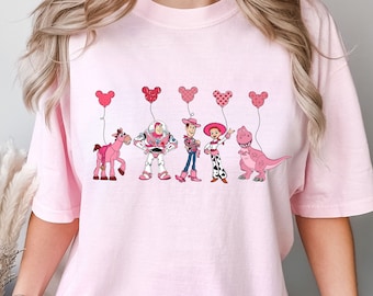 Koszulka Comfort Colors® Toy Story Valentine, sweterek Disney World Toy Story Valentine, Happy Valentine Day, koszulka z postaciami z filmu Toy Story