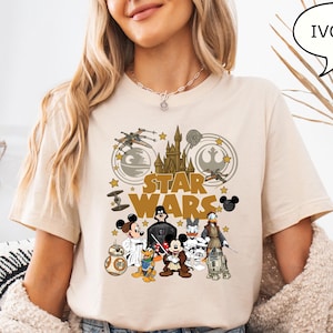 Comfort Colors® Vintage Star Wars T-Shirt, Mickey And Friends Star Wars Shirt, Disney World Shirt, Retro Star Wars Shirt, Disney Theme Park