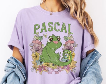 Comfort Colors® Pascal T-Shirt, Rapunzel Friends Shirt, Floral Rapunzel Shirt, Vintage Shirt, Walt Disney Tee, Distressed Image Shirt
