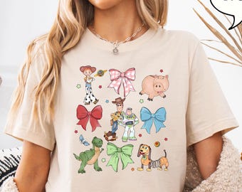 Koszulka Comfort Colors® Coquette Toy Story, Koszulka Coquette Bow, Koszulka Disney Toy Story, Koszulka Disney Friends, Koszulka Woody Buzz Jessie Hamm T-Rex