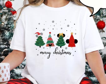 Comfort Colors® Christmas Mickey Tree T-Shirt, Merry Christmas Shirt, Disney Christmas Tree T-Shirt, Xmas Party 2026 Shirt