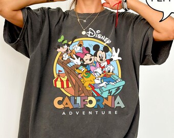 Camiseta Comfort Colors® Disney California, camiseta de viaje a Disneyland, camiseta de Mickey y sus amigos, camiseta divertida de Disney, camiseta de Disneyland