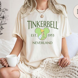 Comfort Colors® Vintage Disney Tinker Bell Shirt, Tinkerbell 1953 Neverland Shirt, Disney Vacation Tee, Disney Princess, Disneyworld Shirts