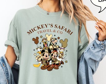 Comfort Colors® Micky's Safari Reisen & Co T-Shirt, Disney Animal Kingdom Shirt, Micky und Co Safari Shirt, Disney Urlaub Shirt