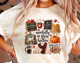 Comfort Colors® Cozy Fall T-Shirt, Star Hollow Shirt, Book Lover Gift